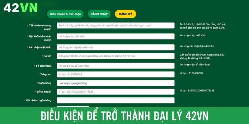 Điều kiện cơ bản để tham gia hợp tác cùng đại lý 42VN