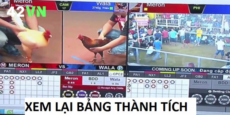 Theo dõi lại bảng thành tích mỗi chiến kê